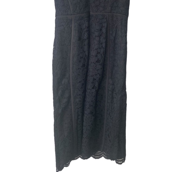 Diane Von Furstenberg Lace Dress Mini Cocktail Strapless Sheath Size 0 Black - Picture 12 of 17